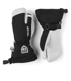 Hestra Army Leather Heli Ski Jr. 3-finger - Black