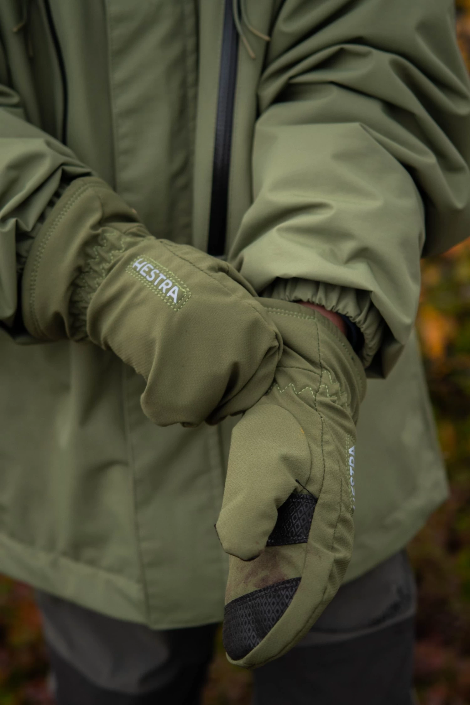 Hestra CZone Pluto Jr Mitt - Olive - Image 6